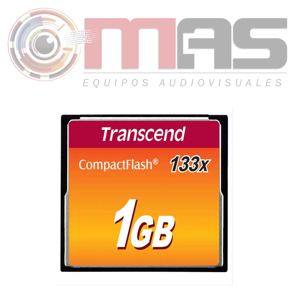 COMPACT FLASH TRANSCEND 1 GB 30 MB VIDEO BEAMS PROYECTORES Y CAMARAS